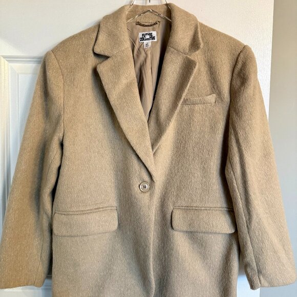 Future Collective Jackets & Blazers - Future Collective Wool Blend Coat Size S
